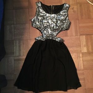 Sequins and Black Cocktail Dress